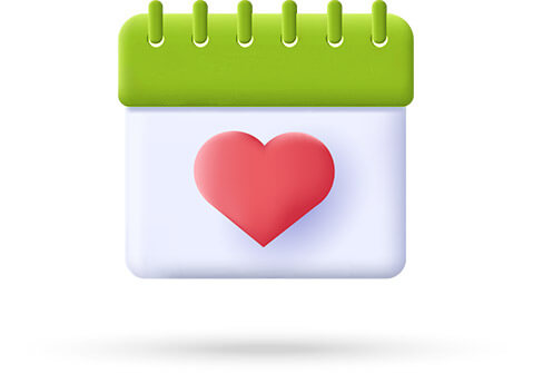 icona calendario cuore